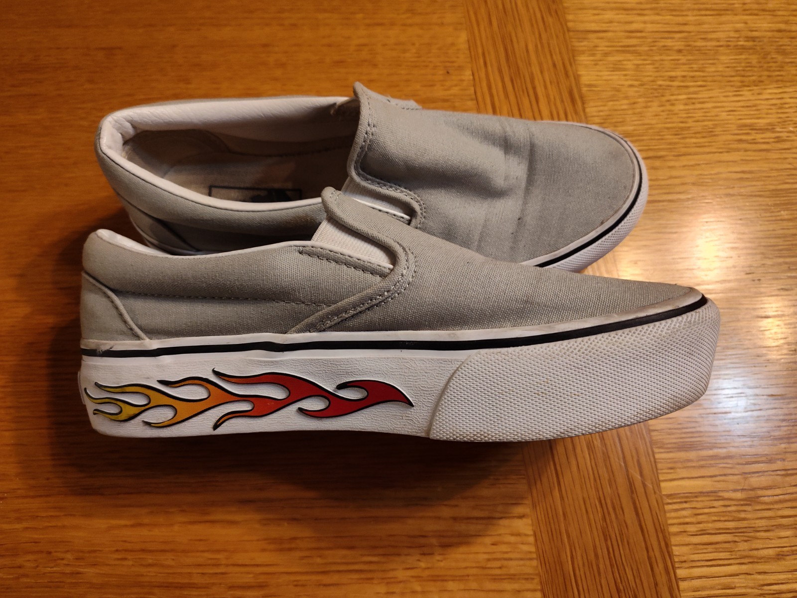 Vans Unisex Sidewall Flame Slip-On Platform Sneaker Size M5.5/W7.0