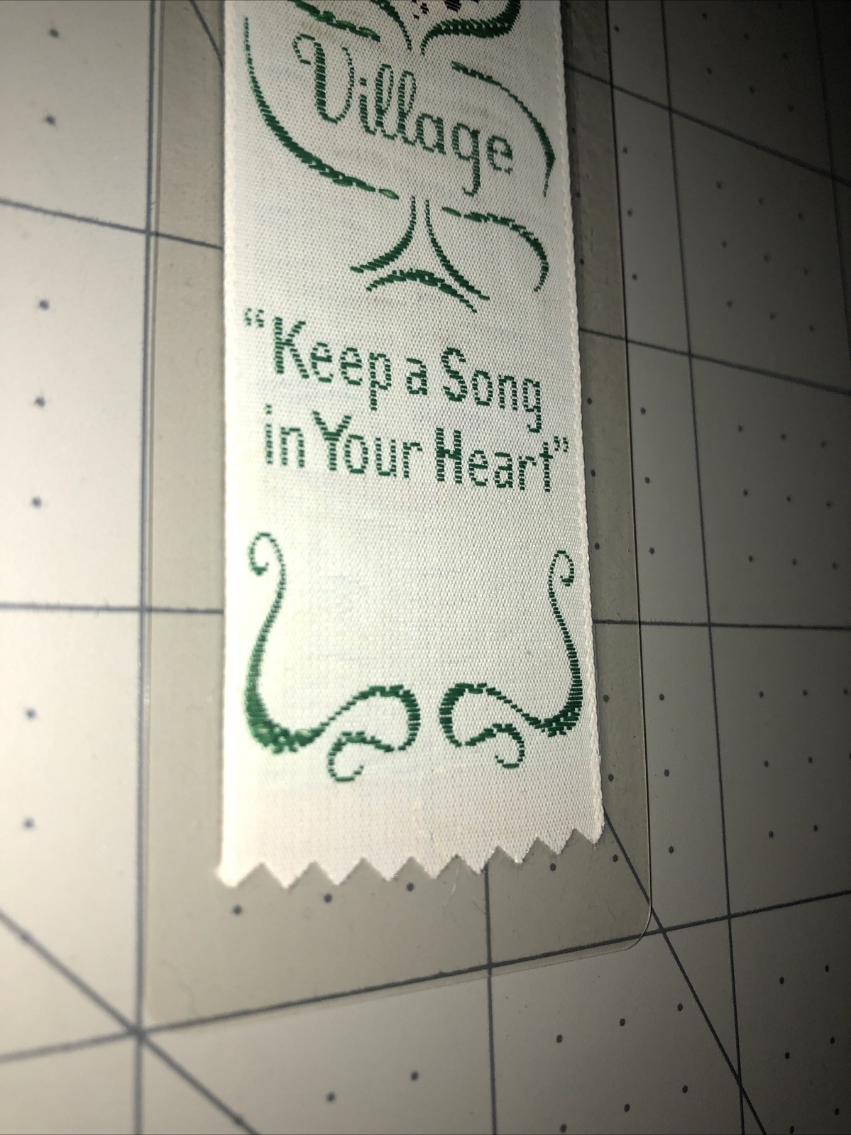 Lawrence Welk Village Weve-A-Gift Lovely Bookmark Vintage Hatfield PA Polyester