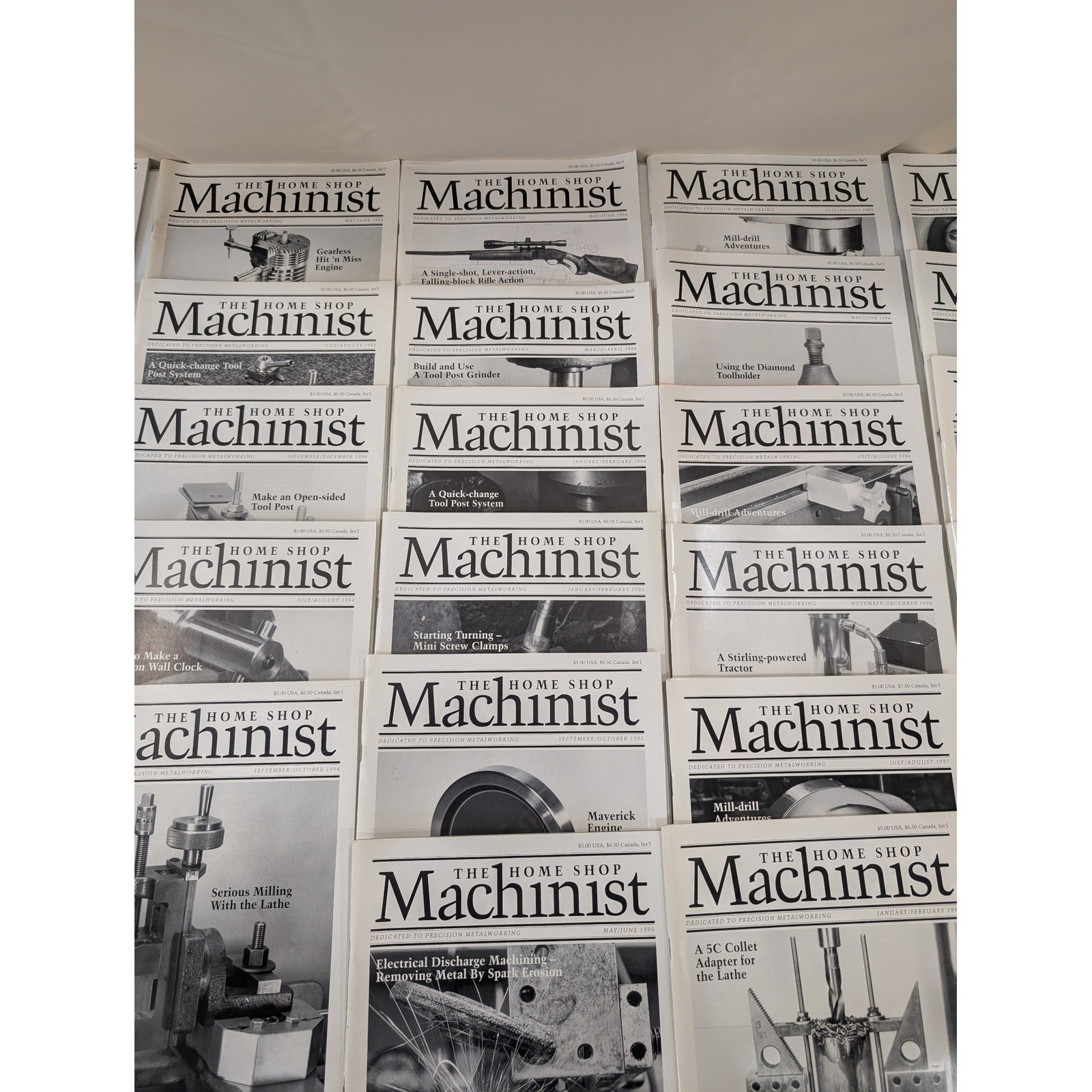 The Home Shop Machinist Magazine Lot of 32 (1991-2000, Assorted Issues) VG+