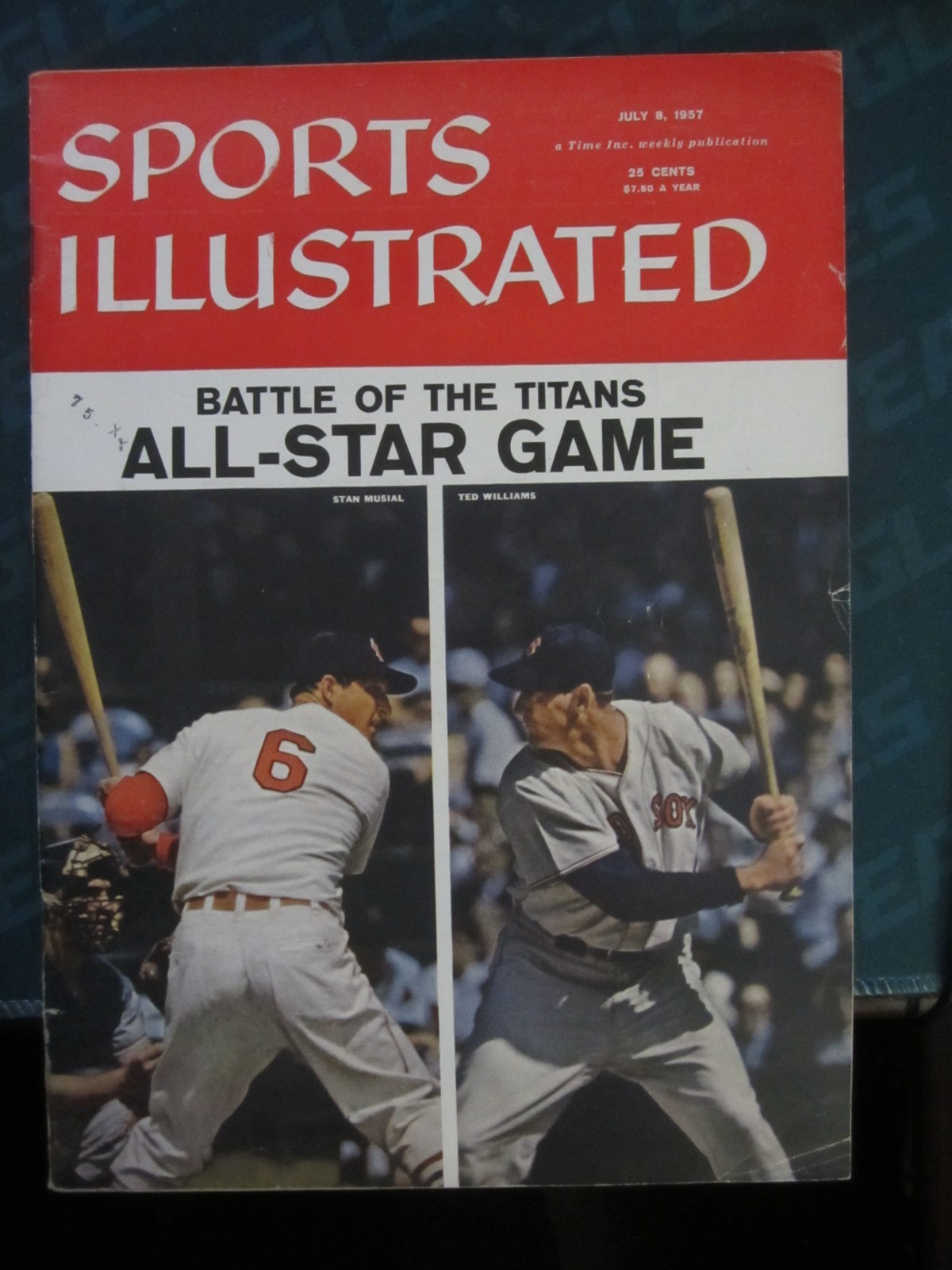Sports Illustrated Jul 1957 Stan Musial Ted Williams All Star Newsstand No Label