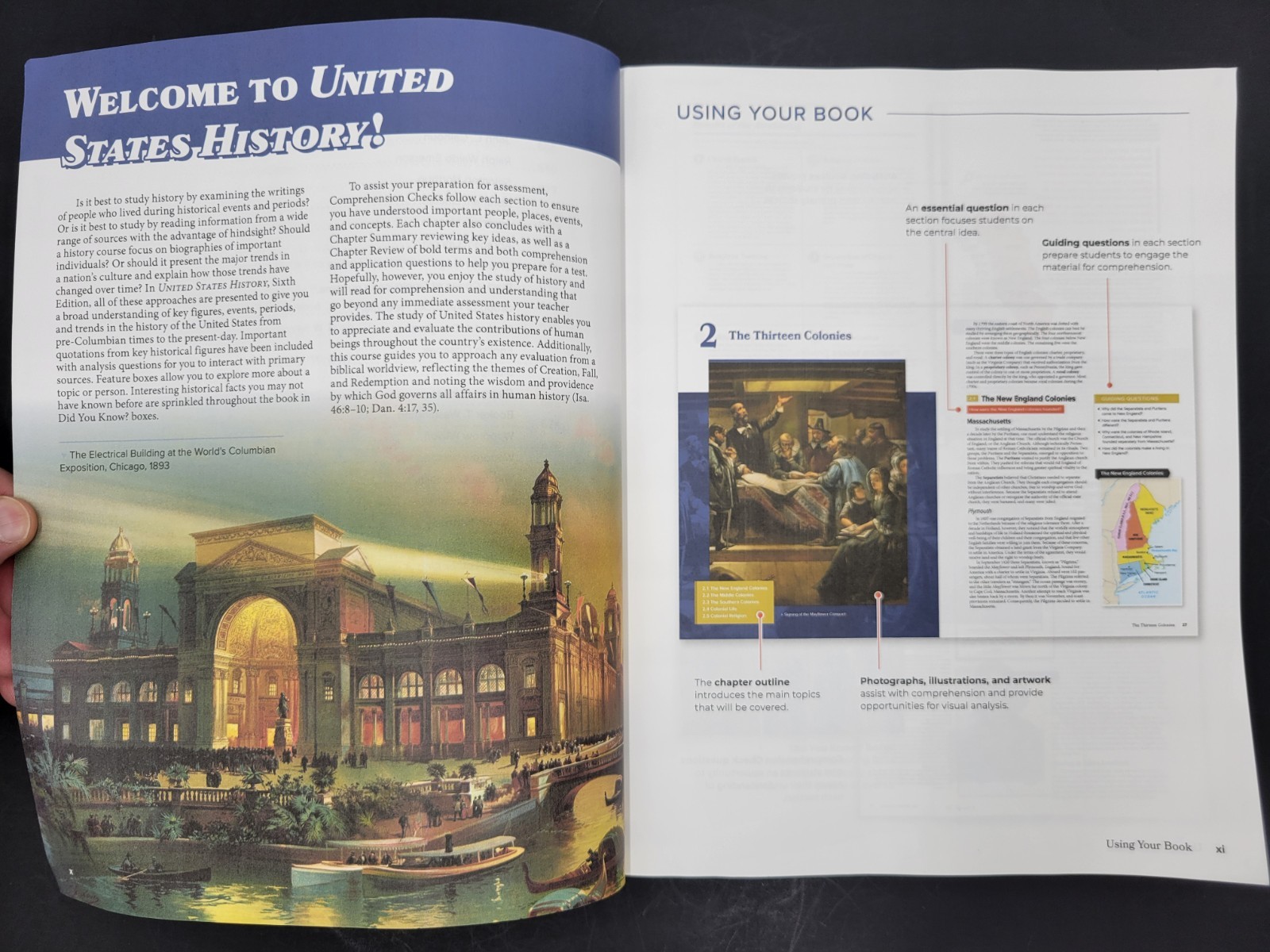 BJU Press United States History Student Text 6th Ed 535955 Used Clean & Unmarked